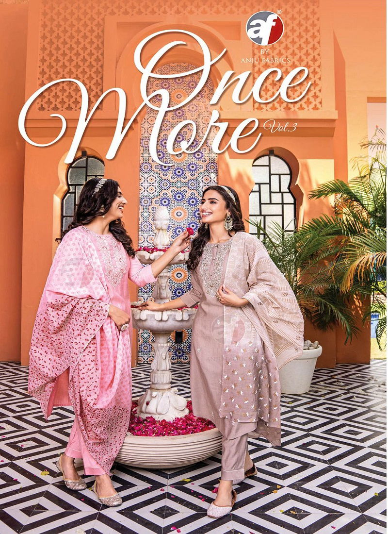 Once More Vol 3 Nylon Viscose Readymade Suits Catalog